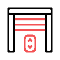 Garage door icon for professional installation, replacement and repair services