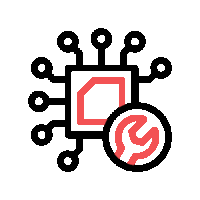 Smart system repair and technology service icon