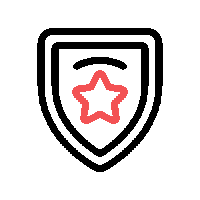 Animated trust shield icon representing Priority Garage Doors warranty and reliability