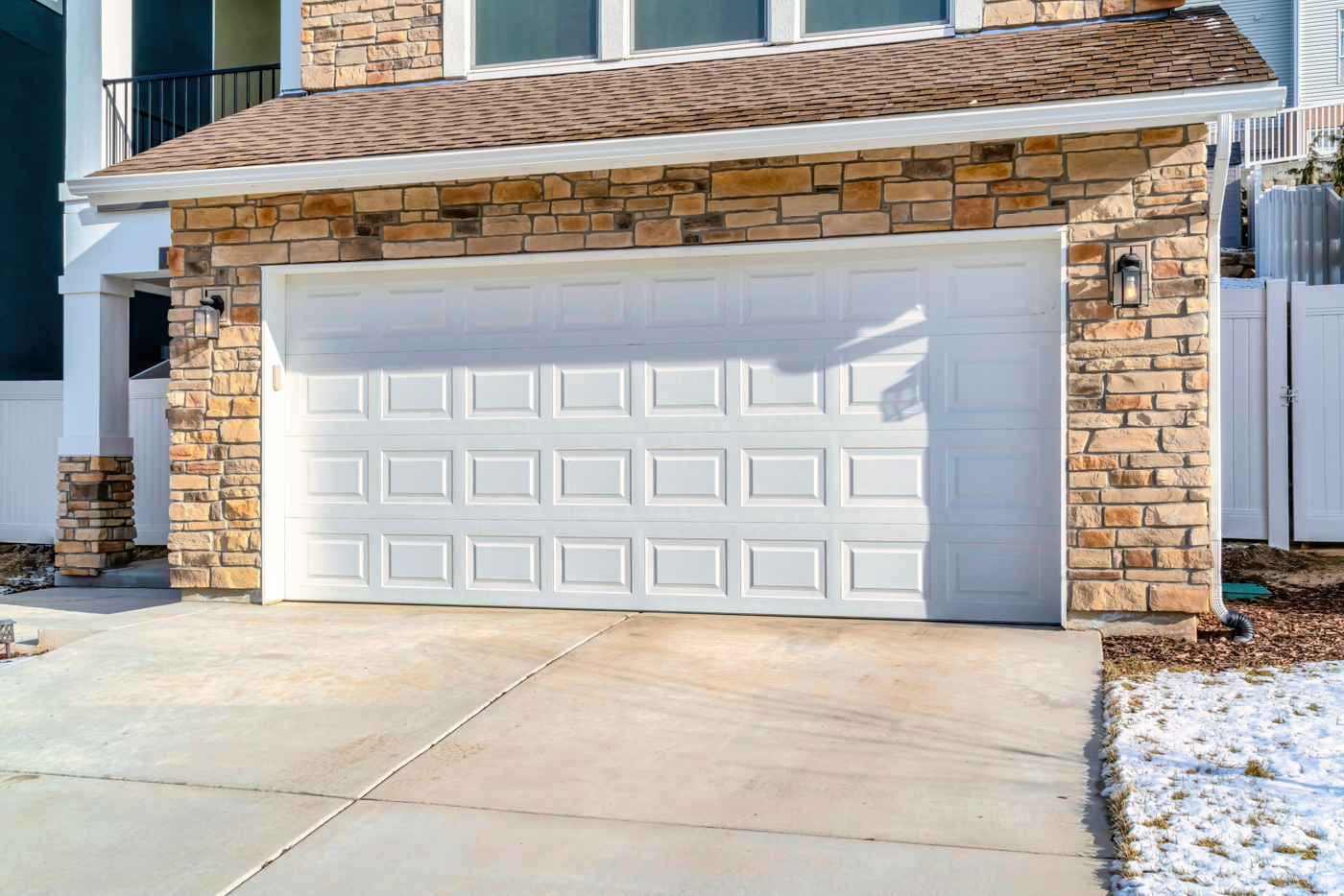 Modern residential garage with quiet opener setup