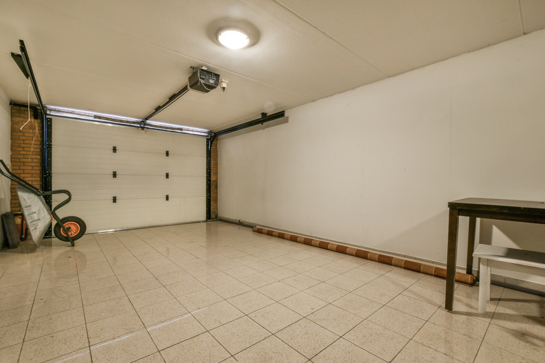 Modern residential garage door on Canadian home