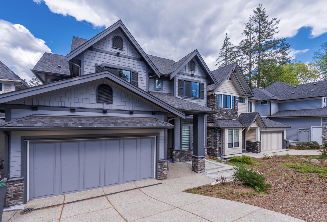 Modern residential home with dual garage