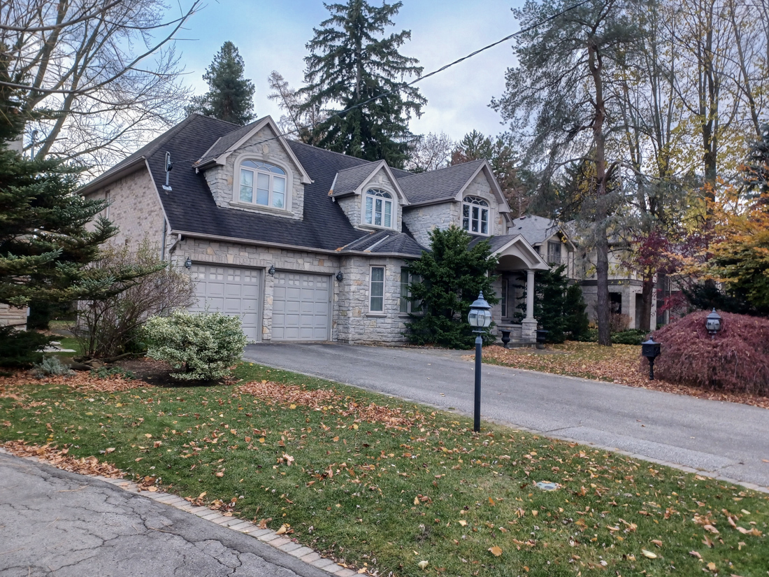 Modern residential garage door in Canada