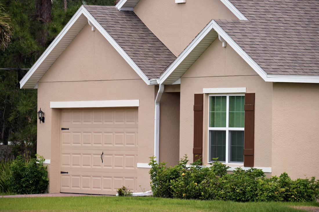Residential garage door on Canadian home