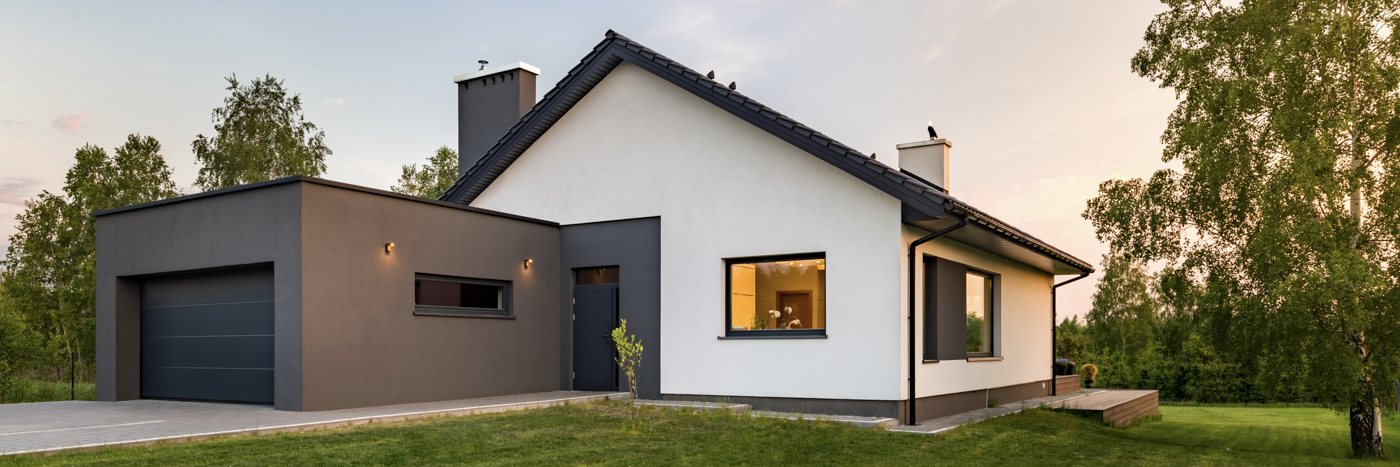 Modern insulated garage doors in Toronto home