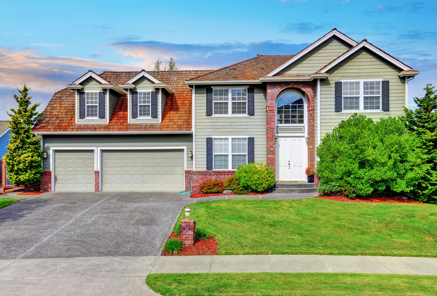 Residential garage door on Canadian home