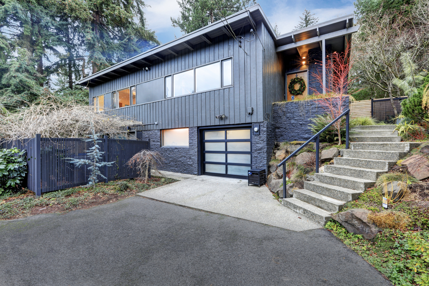 Modern home garage door warranty coverage